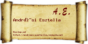 Andrási Esztella névjegykártya
